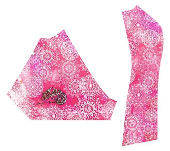 Dámské funkční triko s krátkým rukávem Suspect Animal PINK MANDALA černá Bamboo Ultra