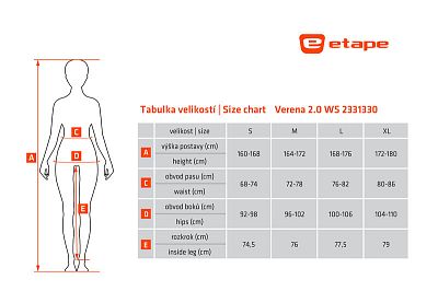 Dámské volné kalhoty Etape Verena 2.0 WS modrá