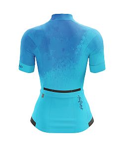 Dámský cyklistický dres Cykloanimal Aquarelle Blue + návleky na ruce