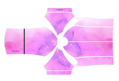 Dámský cyklistický dres Cykloanimal Aquarelle Pink + návleky na ruce
