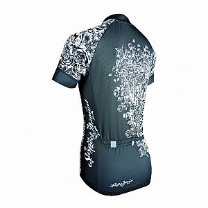 Dámský cyklistický dres Cykloanimal Clara černá + návleky na ruce černá