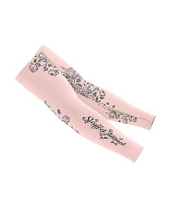 Dámský cyklistický dres Cykloanimal Flowers Old Pink + návleky na ruce