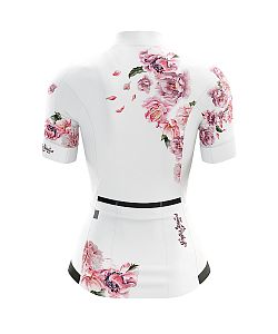 Dámský cyklistický dres Cykloanimal Flowers Rose + návleky na ruce
