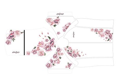 Dámský cyklistický dres Cykloanimal Flowers Rose + návleky na ruce