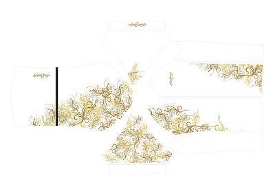 Dámský cyklistický dres Cykloanimal Gold bílá + návleky na ruce