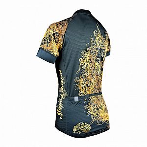 Dámský cyklistický dres Cykloanimal Gold + návleky na ruce