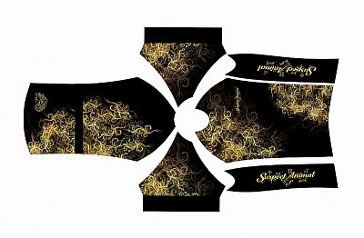 Dámský cyklistický dres Cykloanimal Gold + návleky na ruce