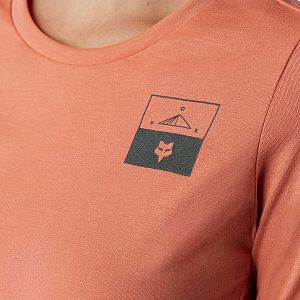 Dámský cyklistický dres Fox Womens Ranger Drirelease SS Jersey Fract Salmon