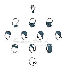 Dámský multifunkční šátek Suspect Animal BIRD černá