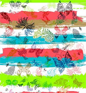 Dámský multifunkční šátek Suspect Animal BUTTERFLY bílá