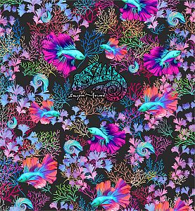 Dámský multifunkční šátek Suspect Animal CORAL černá