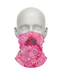 Dámský multifunkční šátek Suspect Animal PINK MANDALA růžová