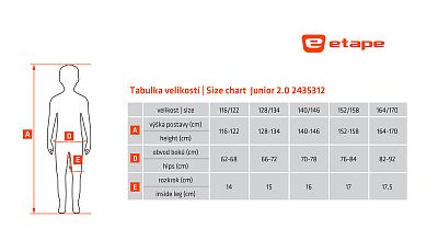 Dětské cyklistické kalhoty Etape Junior 2.0 černá/růžová