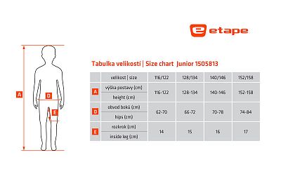 Dětské cyklistické kalhoty Etape Junior černá/modrá