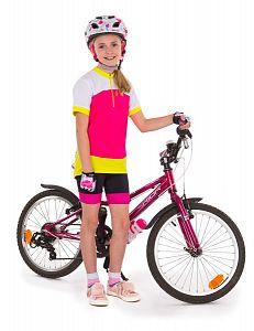 Dětské cyklistické kalhoty Etape Junior černá/růžová