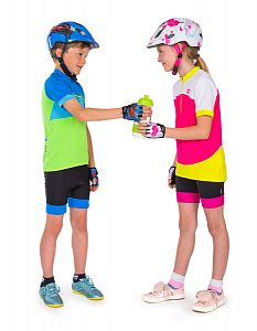 Dětské cyklistické kalhoty Etape Junior černá/růžová