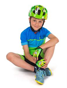 Dětské cyklistické kalhoty Etape Junior černá/zelená