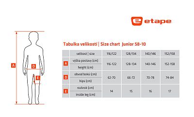 Dětské cyklistické kalhoty Etape Junior černá