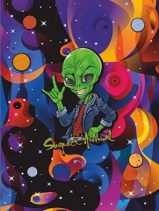 Dětské funkční triko dlouhý rukáv ALIEN černá