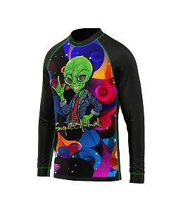 Dětské funkční triko s dlouhým rukávem Suspect Animal ALIEN černá Bamboo Ultra