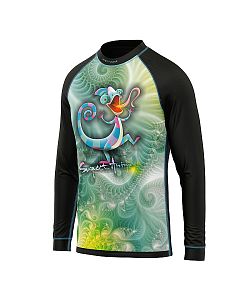 Dětské funkční triko s dlouhým rukávem Suspect Animal CHAMELEON černá Bamboo Ultra