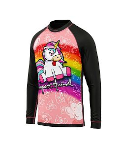 Dětské funkční triko s dlouhým rukávem Suspect Animal JEDNOROŽEC černá Bamboo Ultra