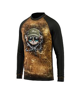 Dětské funkční triko s dlouhým rukávem Suspect Animal KEEP CALM černá Bamboo Ultra