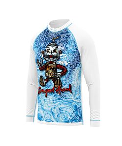 Dětské funkční triko s dlouhým rukávem Suspect Animal ROBOT bílá Bamboo Heavy