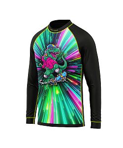 Dětské funkční triko s dlouhým rukávem Suspect Animal T-REX černá Bamboo Ultra