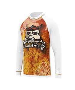 Dětské funkční triko s dlouhým rukávem Suspect Animal VIKING bílá Bamboo Ultra