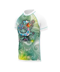 Dětské funkční triko s krátkým rukávem Suspect Animal CHAMELEON bílá Bamboo Ultra