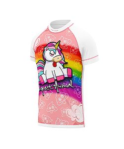Dětské funkční triko s krátkým rukávem Suspect Animal JEDNOROŽEC bílá Bamboo Light New