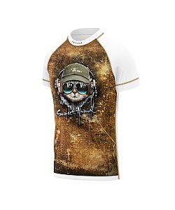 Dětské funkční triko s krátkým rukávem Suspect Animal KEEP CALM bílá Bamboo Ultra