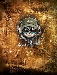 Dětské funkční triko s krátkým rukávem Suspect Animal KEEP CALM černá Bamboo Ultra