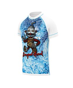 Dětské funkční triko s krátkým rukávem Suspect Animal ROBOT bílá Bamboo Ultra