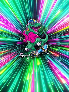 Dětské funkční triko s krátkým rukávem T-REX černá Bamboo Ultra