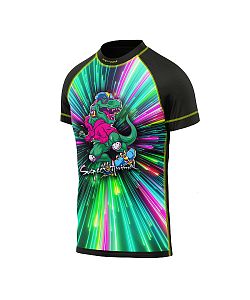 Dětské funkční triko s krátkým rukávem T-REX černá Bamboo Ultra