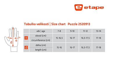 Dětské zimní rukavice Etape Puzzle černá/modrá
