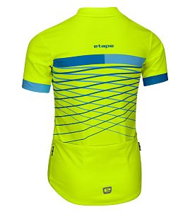 Dětský cyklistický dres Etape Lucky žlutá fluo/modrá