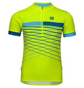 Dětský cyklistický dres Etape Lucky žlutá fluo/modrá