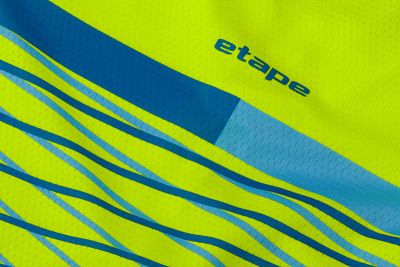 Dětský cyklistický dres Etape Lucky žlutá fluo/modrá