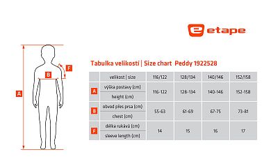 Dětský cyklistický dres Etape Peddy růžová/limeta