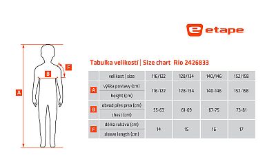 Dětský cyklistický dres Etape Rio modrá New