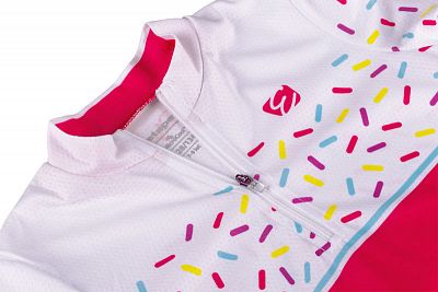 Dětský cyklistický dres Etape Rio růžová/bílá