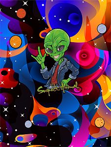 Dětský funkční set Suspect Animal ALIEN bílá Bamboo Ultra