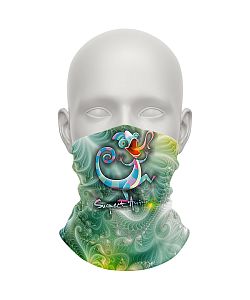 Dětský multifunkční šátek Suspect Animal CHAMELEON zelená