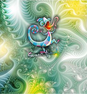 Dětský multifunkční šátek Suspect Animal CHAMELEON zelená