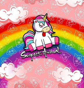 Dětský multifunkční šátek Suspect Animal JEDNOROŽEC růžová