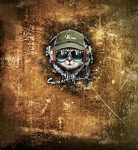 Dětský multifunkční šátek Suspect Animal KEEP CALM hnědá