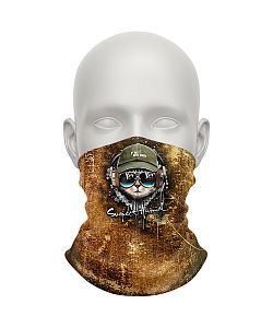 Dětský multifunkční šátek Suspect Animal KEEP CALM hnědá